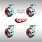 Service Caster 5 Inch SS Poly on Aluminum Caster Set with Roller Bearings 4 Brake 2 Swivel Lock SCC-SS30S520-PAR-TLB-BSL-2-TLB-2 - alternate 5